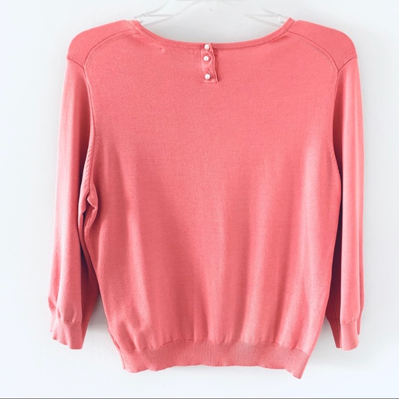 Banana Republic Pink 3/4 Sleeve Crewneck Top - Picture 5 of 7